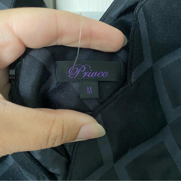 Privee Black Silk Mini Dress - Picture 7 of 8